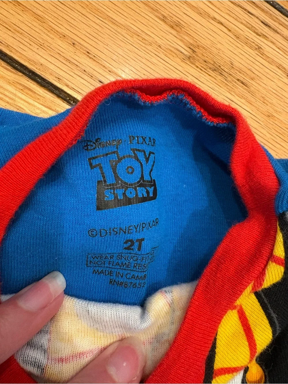 SOLD Woody Sheriff Pajama Set - Blue/Yellow Kids Costume 2T - Picture 2 of 2